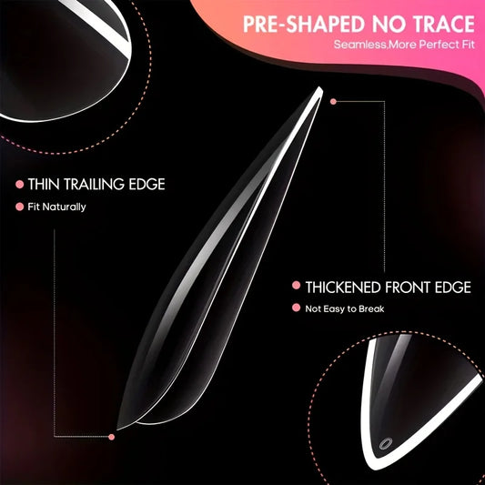 YasGlow™ Premium Press-On Nail Tips – 120 PCS