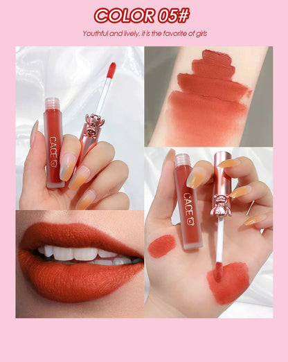 CACE Lipgloss Makeup liquid Lipstick Makeup Matte Long Lasting Waterproof Velvet Liquid Lip Stick Sexy Fashion Lips Make Up