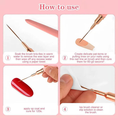 YasGlow™ Nail Art Brush Set