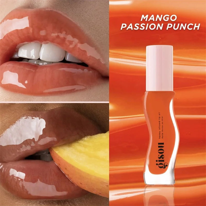 Gisou New Colors Glazed Plum Lip Balm Lip Oil Gloss Care Of The Lips Benetitnt For Lips Plumping Exfoliating Plumping Gloss