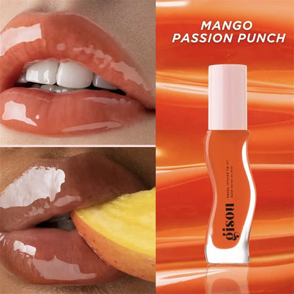 Gisou New Colors Glazed Plum Lip Balm Lip Oil Gloss Care Of The Lips Benetitnt For Lips Plumping Exfoliating Plumping Gloss