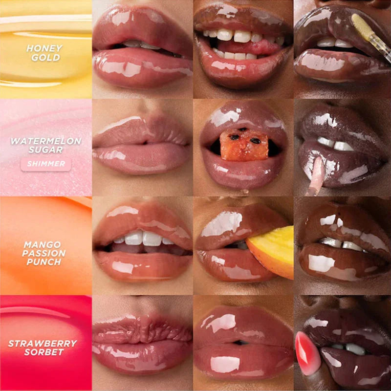 Gisou New Colors Glazed Plum Lip Balm Lip Oil Gloss Care Of The Lips Benetitnt For Lips Plumping Exfoliating Plumping Gloss