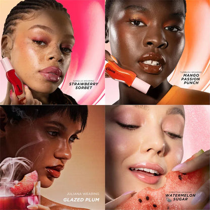 Gisou New Colors Glazed Plum Lip Balm Lip Oil Gloss Care Of The Lips Benetitnt For Lips Plumping Exfoliating Plumping Gloss