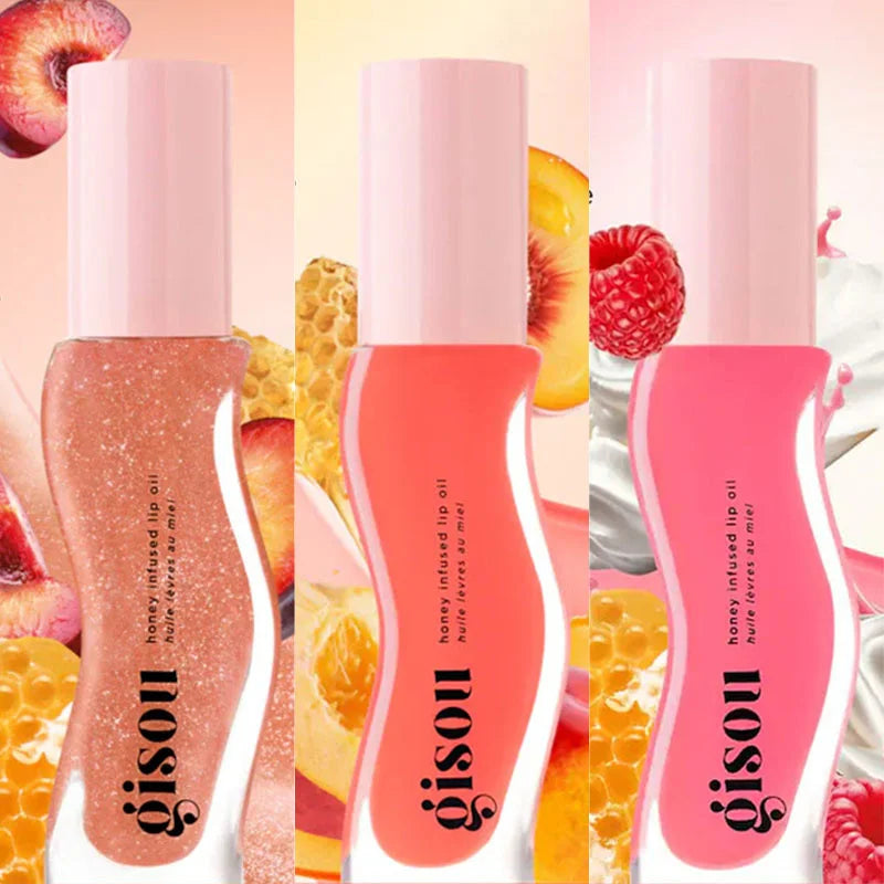 Gisou New Colors Glazed Plum Lip Balm Lip Oil Gloss Care Of The Lips Benetitnt For Lips Plumping Exfoliating Plumping Gloss