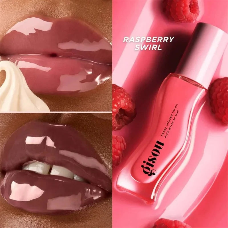 Gisou New Colors Glazed Plum Lip Balm Lip Oil Gloss Care Of The Lips Benetitnt For Lips Plumping Exfoliating Plumping Gloss
