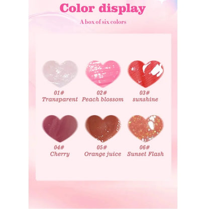 YasGlow™ Mirror Shine Lip Gloss Set – 6 PCS