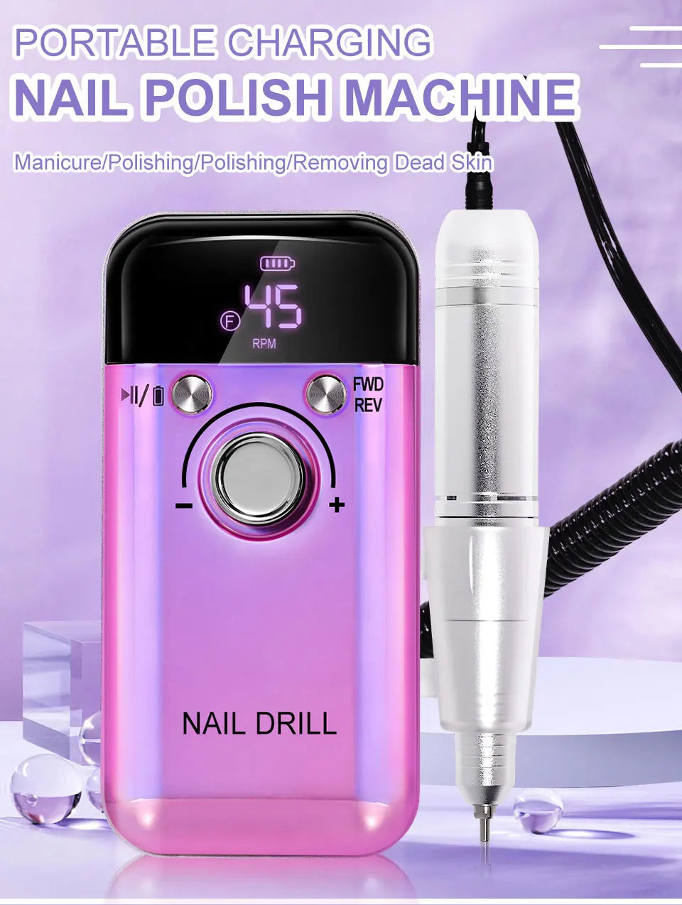 YasGlow™ Pro Nail Drill 45000 RPM