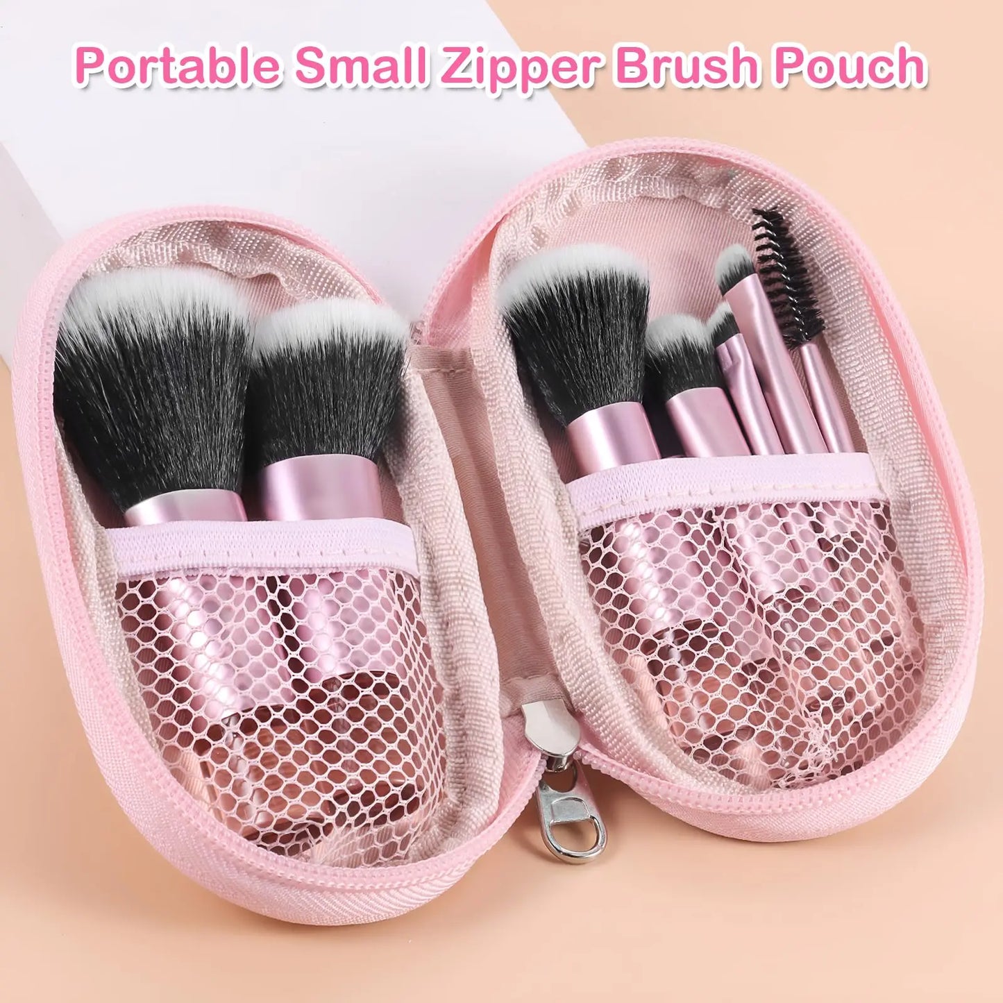 YasGlow™ 10-Piece Mini Travel Makeup Brush Set