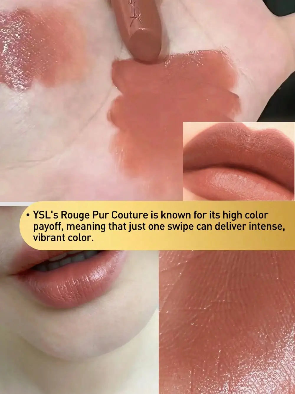 YSL Rouge Pur Couture Satin Lipstick Mini NM Nu Muse 1.3g Moisturizing Long Lasting Lipstick with Ceramides Nourishing Lip Care