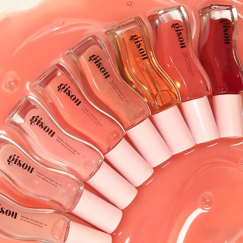 Gisou New Colors Glazed Plum Lip Balm Lip Oil Gloss Care Of The Lips Benetitnt For Lips Plumping Exfoliating Plumping Gloss