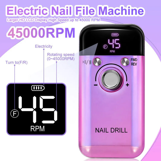 YasGlow™ Pro Nail Drill 45000 RPM