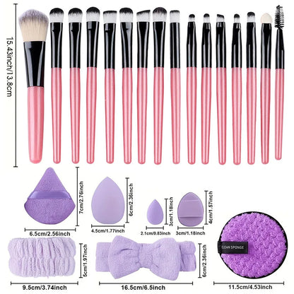 YasGlow™ 20-Piece Professional Makeup Brush Set
