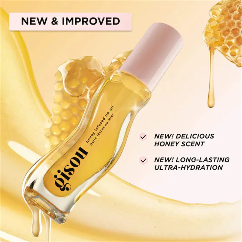 Gisou New Colors Glazed Plum Lip Balm Lip Oil Gloss Care Of The Lips Benetitnt For Lips Plumping Exfoliating Plumping Gloss
