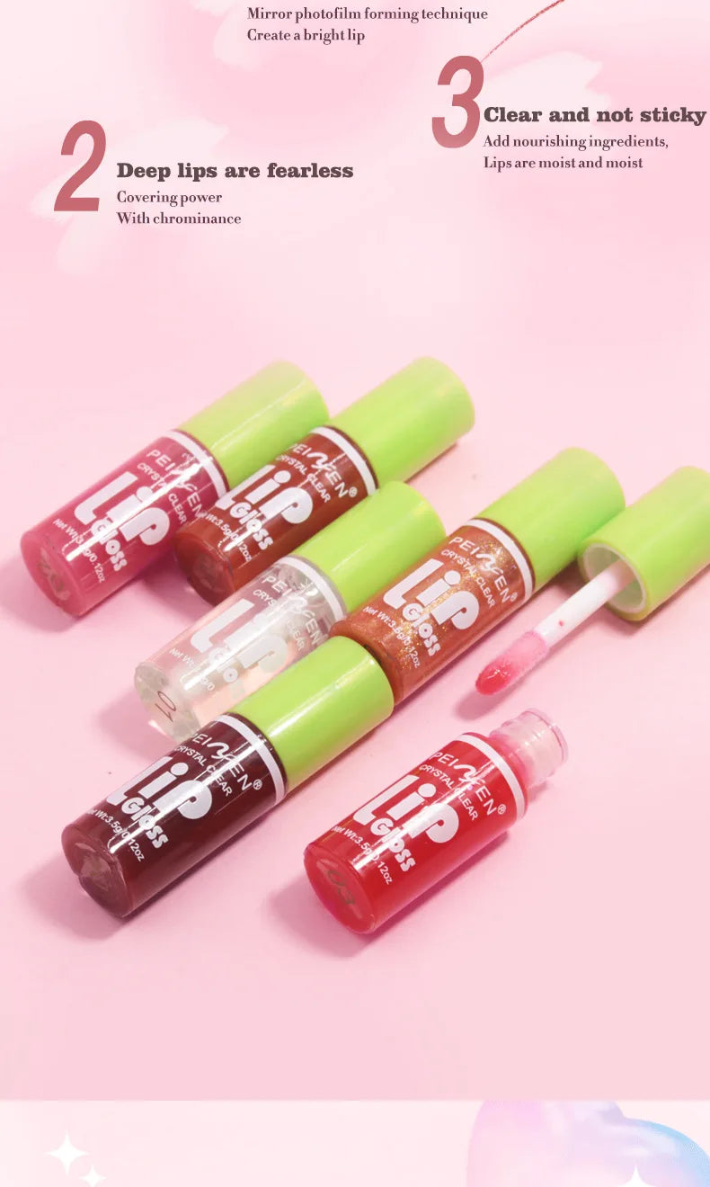 YasGlow™ Mirror Shine Lip Gloss Set – 6 PCS