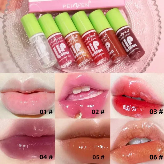 YasGlow™ Mirror Shine Lip Gloss Set – 6 PCS