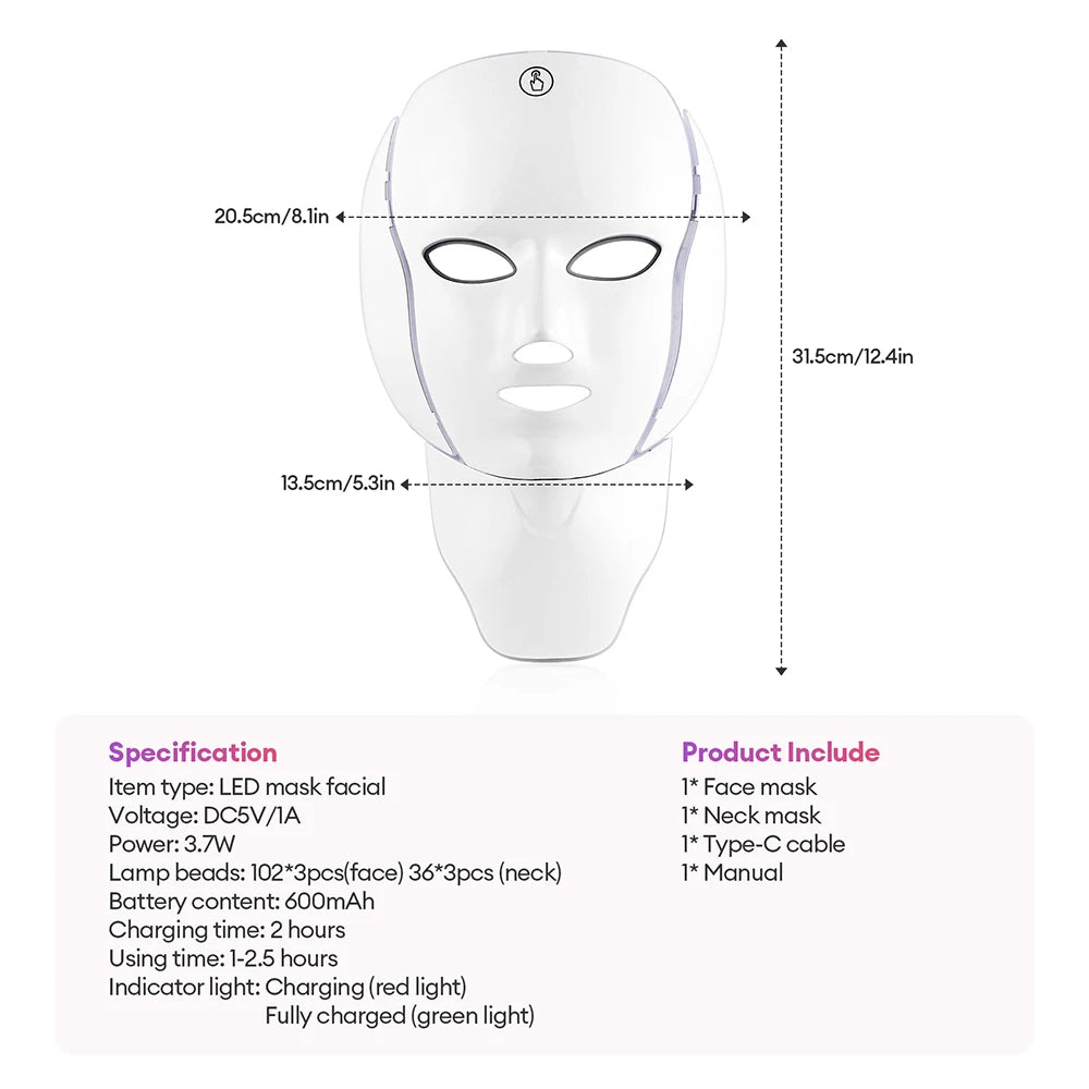 YasGlow™ LED Face & Neck Mask