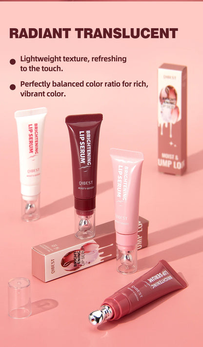 QIBEST Mirror Pearl Lipgloss Long Lasting Moisturizing Lipstick Shine Glitter Lip Glaze Non Stick Cup Jelly Pout Lip Tint Makeup