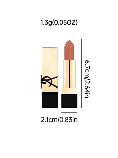 YSL Rouge Pur Couture Satin Lipstick Mini NM Nu Muse 1.3g Moisturizing Long Lasting Lipstick with Ceramides Nourishing Lip Care