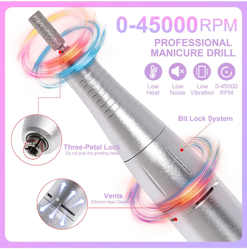 YasGlow™ Pro Nail Drill 45000 RPM