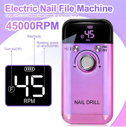 YasGlow™ Pro Nail Drill 45000 RPM
