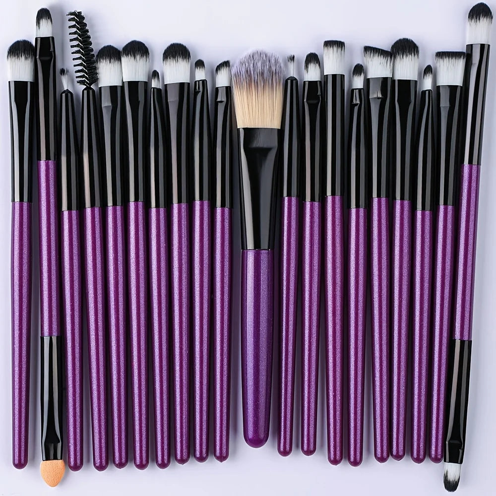YasGlow™ 20-Piece Professional Makeup Brush Set