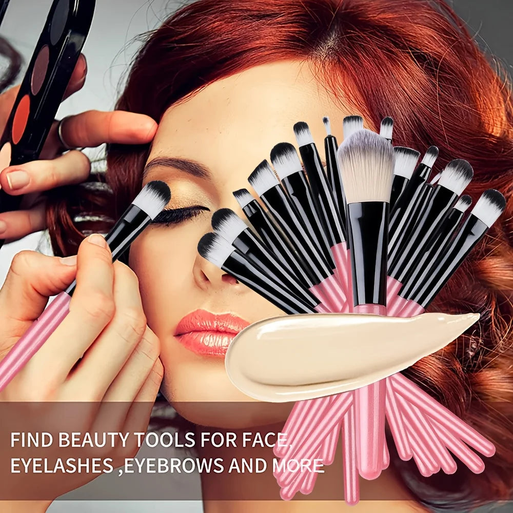YasGlow™ 20-Piece Professional Makeup Brush Set