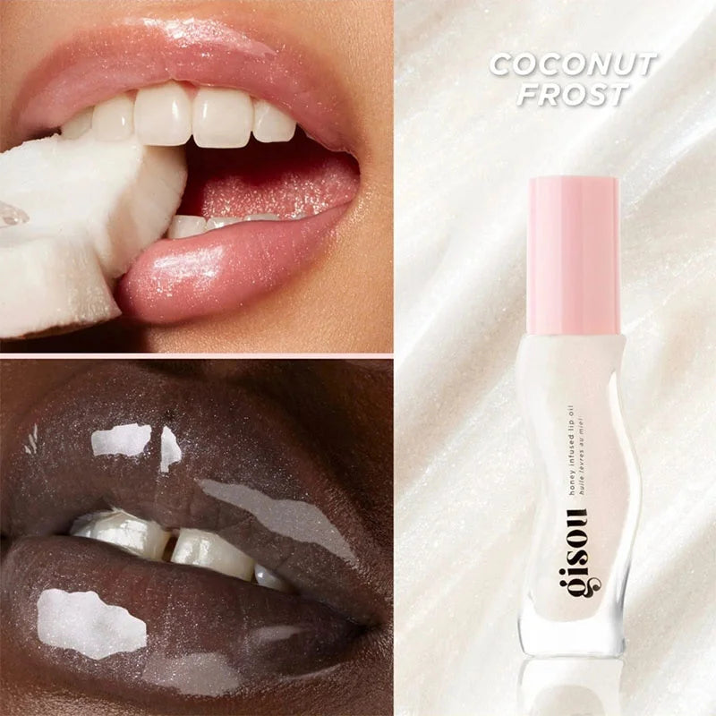 Gisou New Colors Glazed Plum Lip Balm Lip Oil Gloss Care Of The Lips Benetitnt For Lips Plumping Exfoliating Plumping Gloss