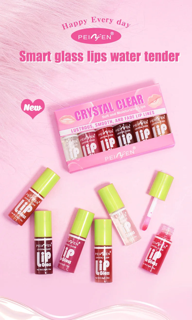YasGlow™ Mirror Shine Lip Gloss Set – 6 PCS