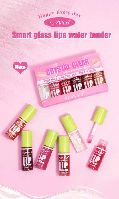 YasGlow™ Mirror Shine Lip Gloss Set – 6 PCS
