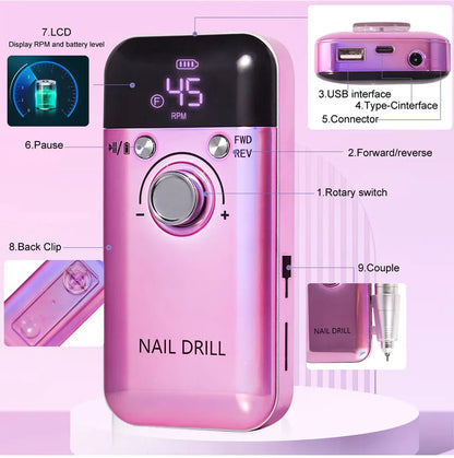 YasGlow™ Pro Nail Drill 45000 RPM