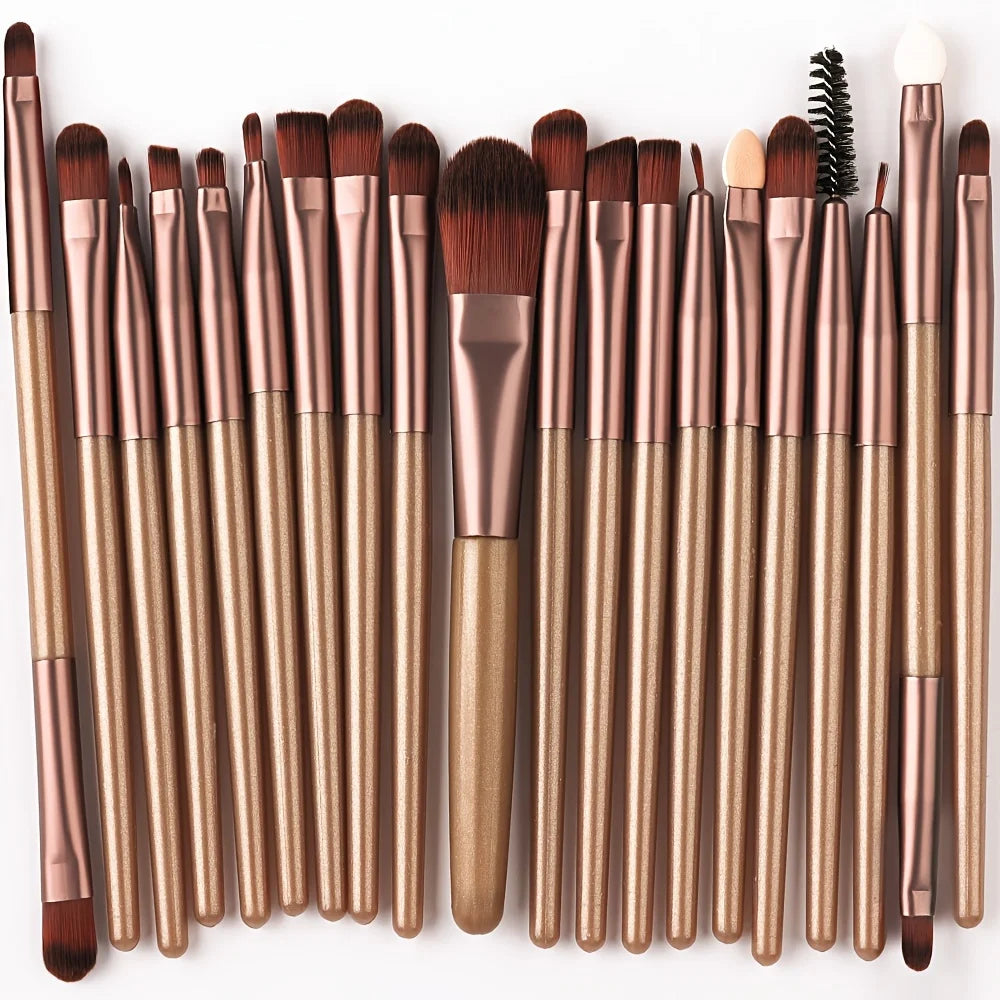 YasGlow™ 20-Piece Professional Makeup Brush Set