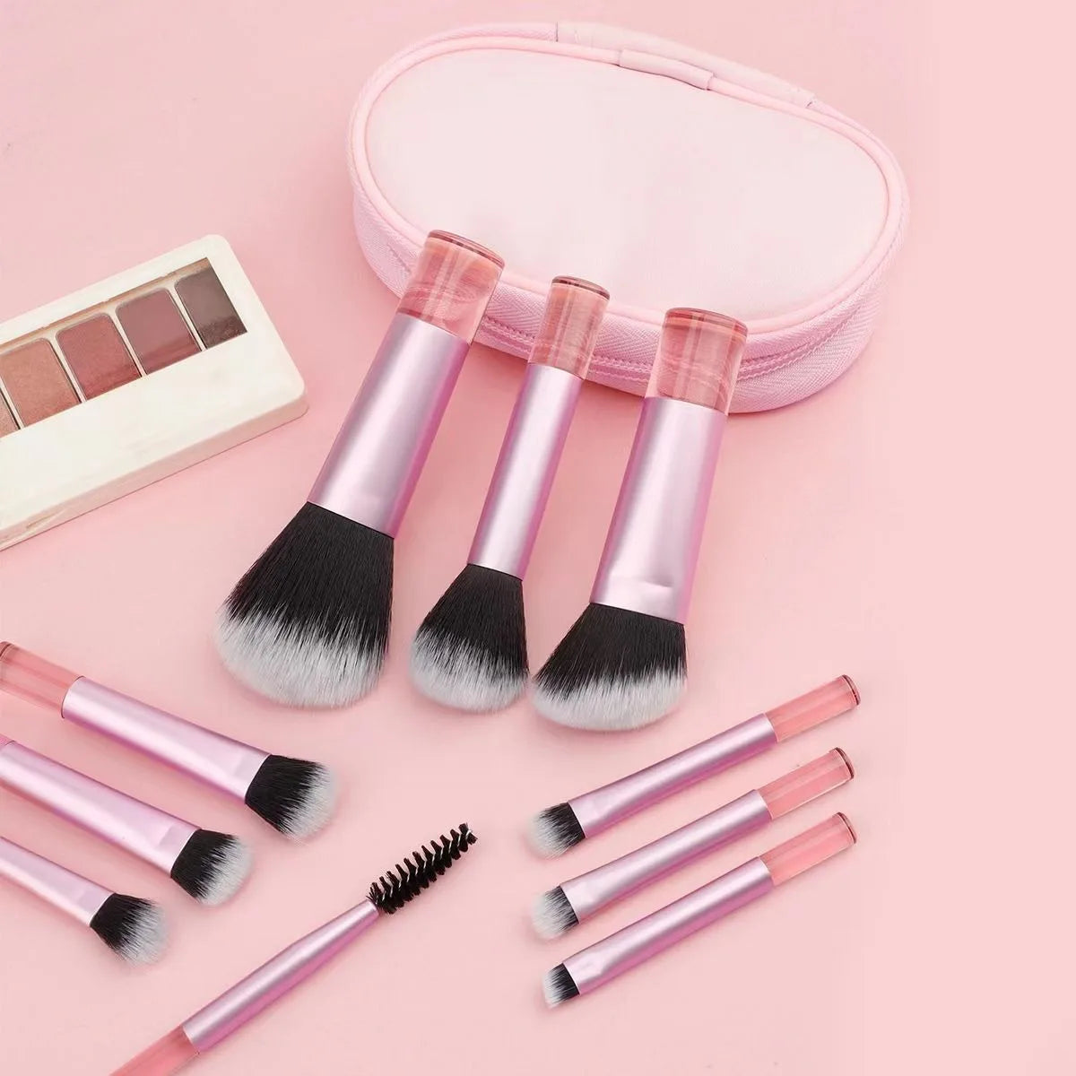 YasGlow™ 10-Piece Mini Travel Makeup Brush Set