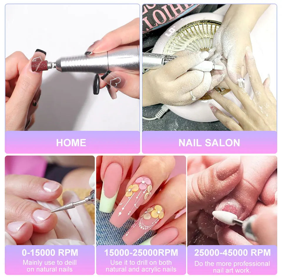 YasGlow™ Pro Nail Drill 45000 RPM