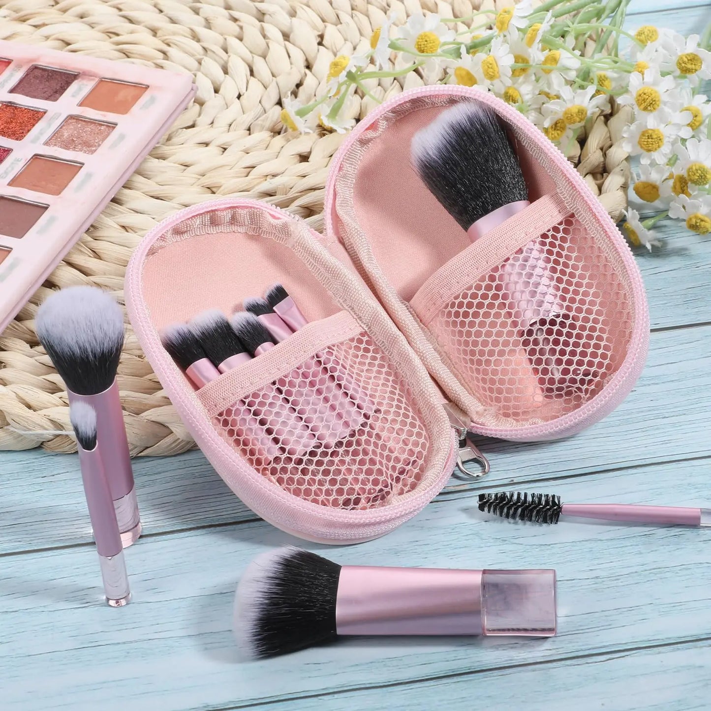 YasGlow™ 10-Piece Mini Travel Makeup Brush Set