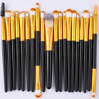 YasGlow™ 20-Piece Professional Makeup Brush Set