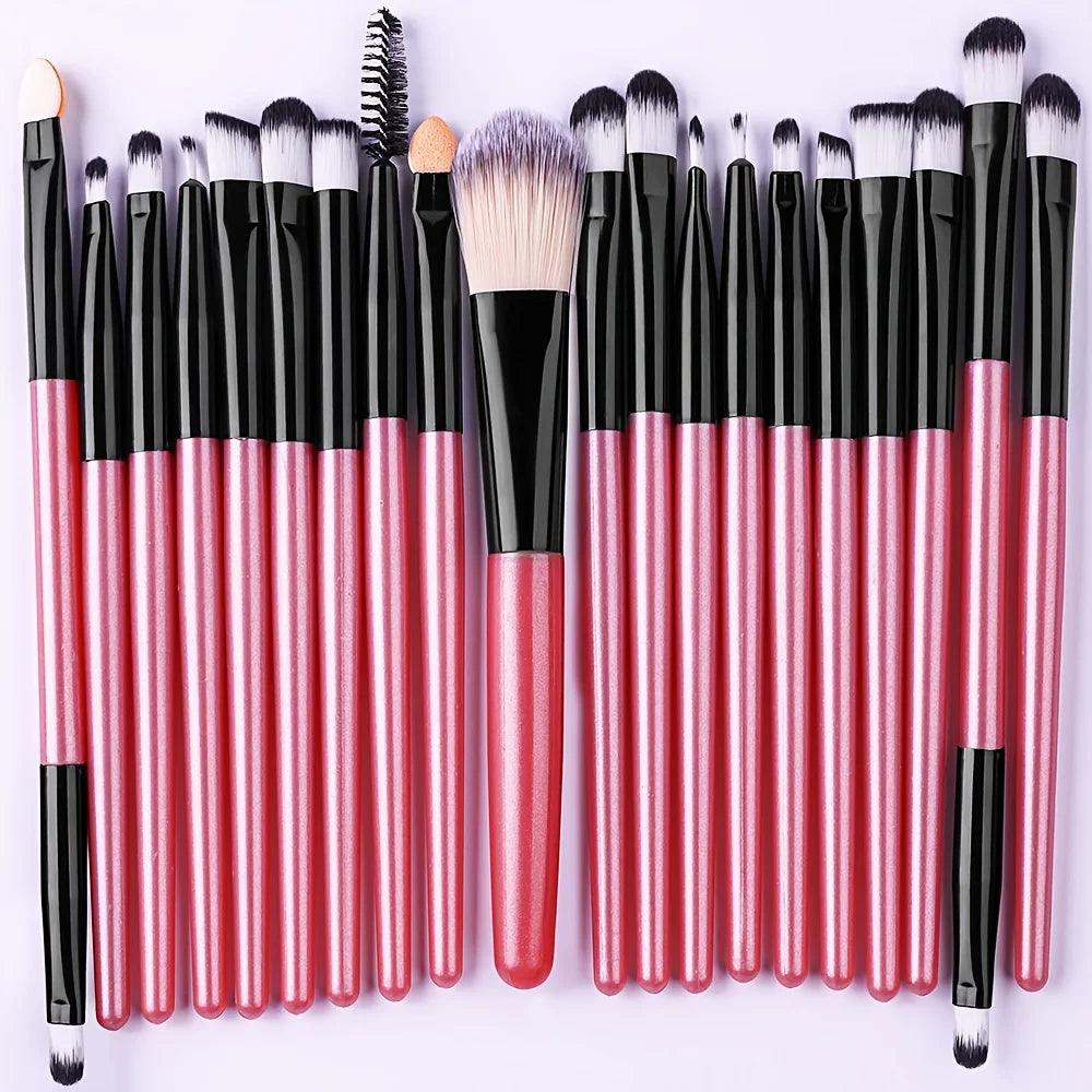 YasGlow™ 20-Piece Professional Makeup Brush Set