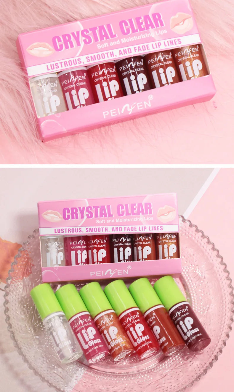 YasGlow™ Mirror Shine Lip Gloss Set – 6 PCS