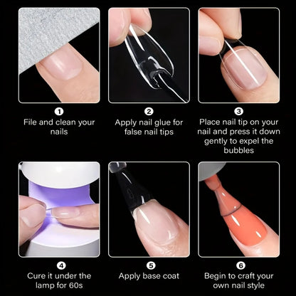 YasGlow™ Premium Press-On Nail Tips – 120 PCS