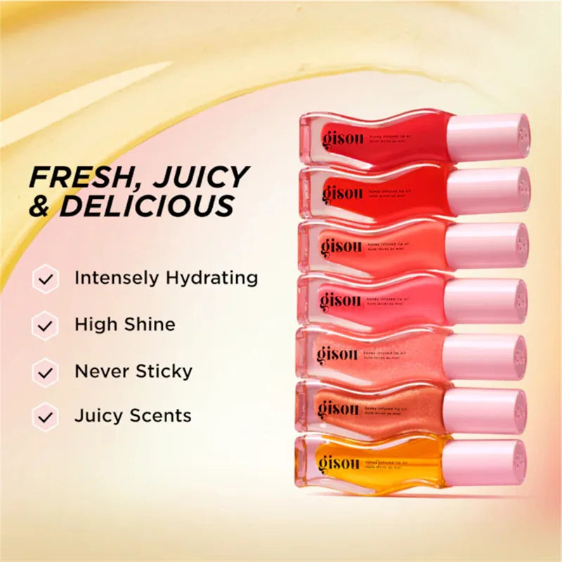 Gisou New Colors Glazed Plum Lip Balm Lip Oil Gloss Care Of The Lips Benetitnt For Lips Plumping Exfoliating Plumping Gloss