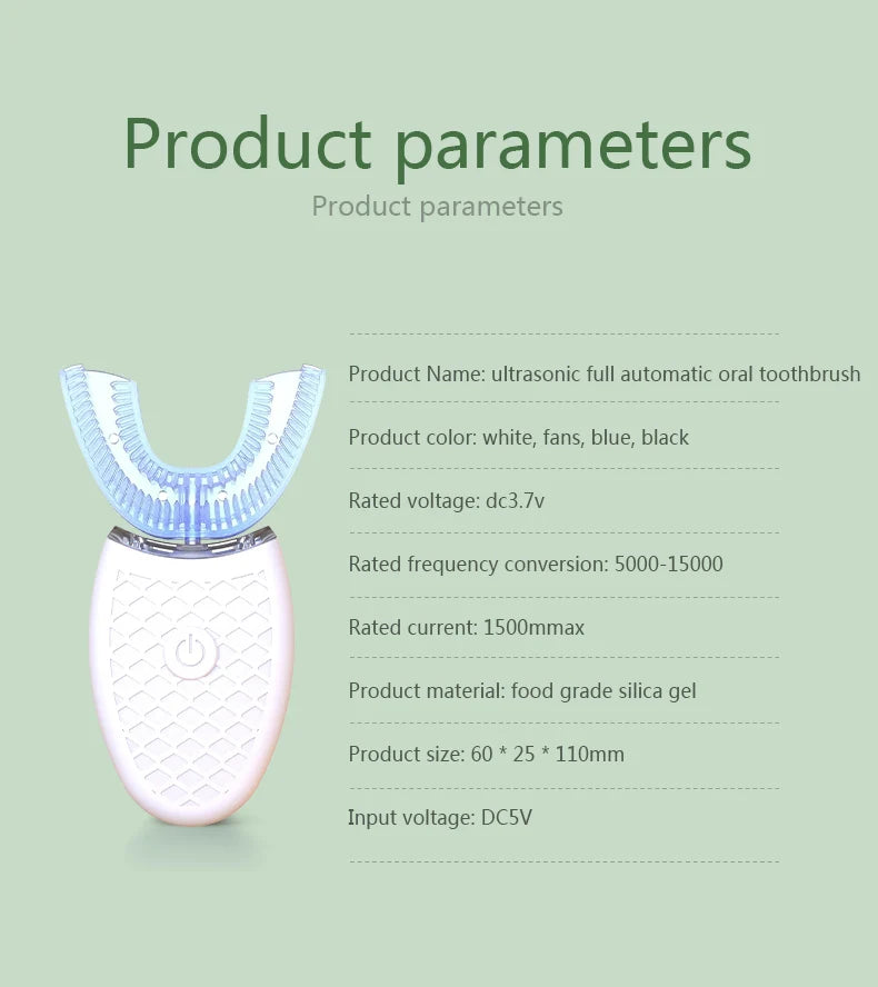 YasGlow™ Sonic 360 U-Shaped Toothbrush