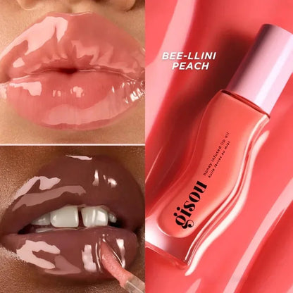 Gisou New Colors Glazed Plum Lip Balm Lip Oil Gloss Care Of The Lips Benetitnt For Lips Plumping Exfoliating Plumping Gloss