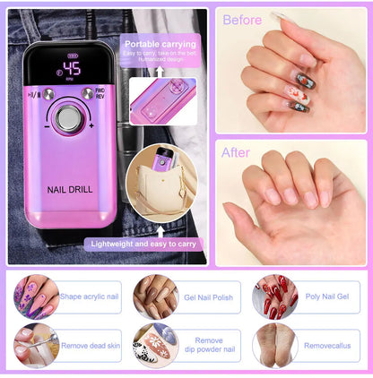 YasGlow™ Pro Nail Drill 45000 RPM